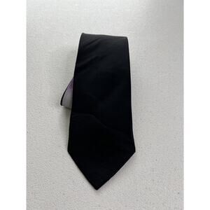 Stefano Milano Black, Purple Pattern 100% Silk Handmade in Italy Tie NWOT